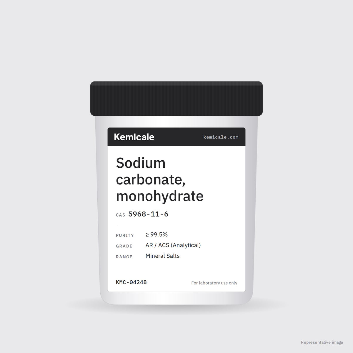 Sodium carbonate, monohydrate (CAS 5968-11-6) – Kemicale representative pack image