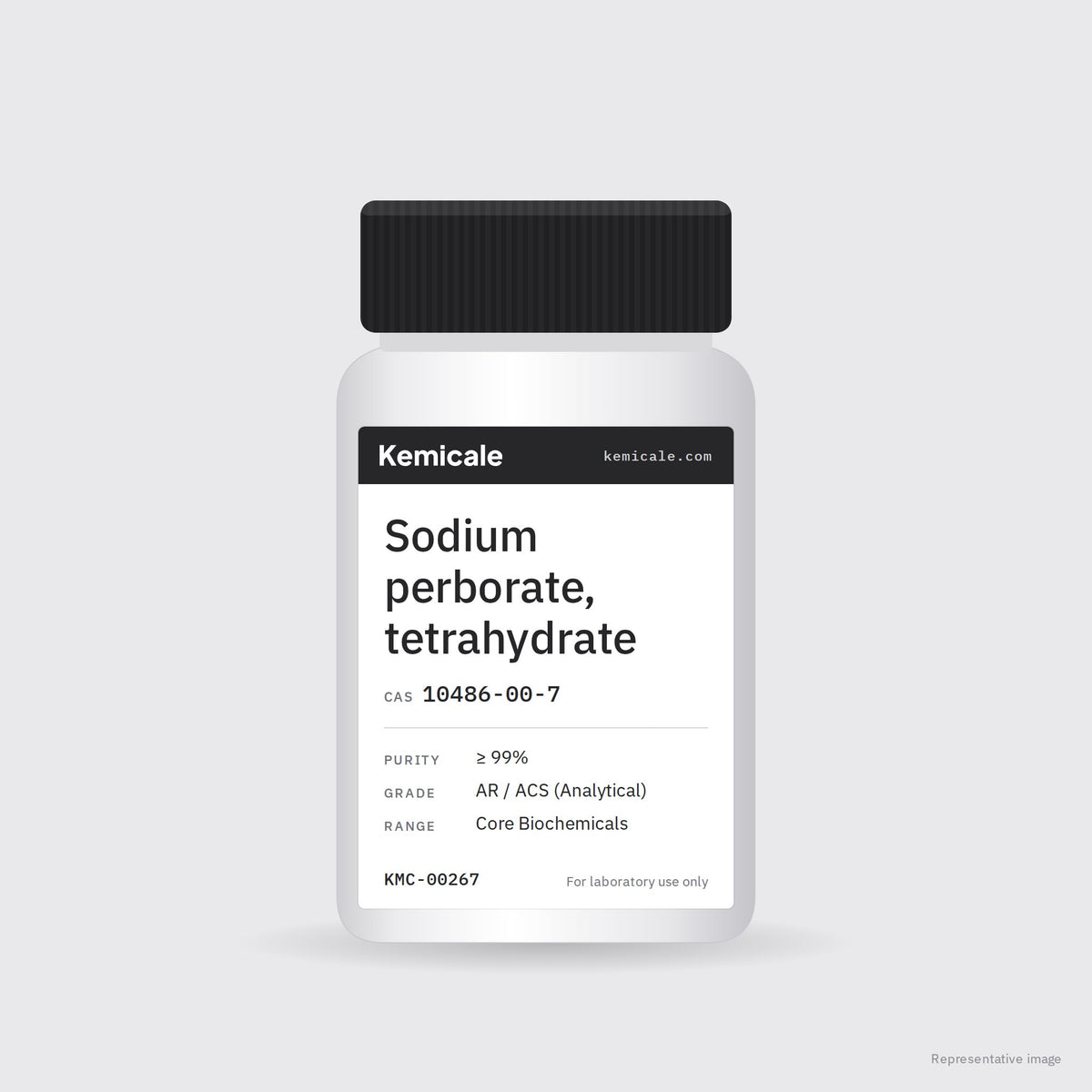 Sodium perborate, tetrahydrate (CAS 10486-00-7) – Kemicale representative pack image