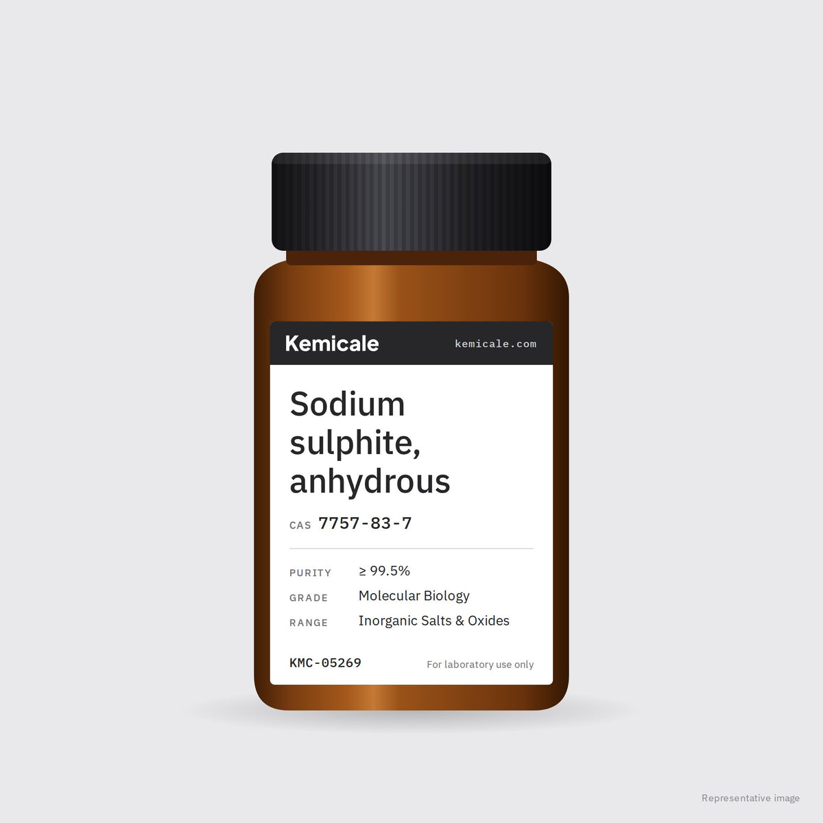 Sodium sulphite, anhydrous (CAS 7757-83-7) – Kemicale representative pack image