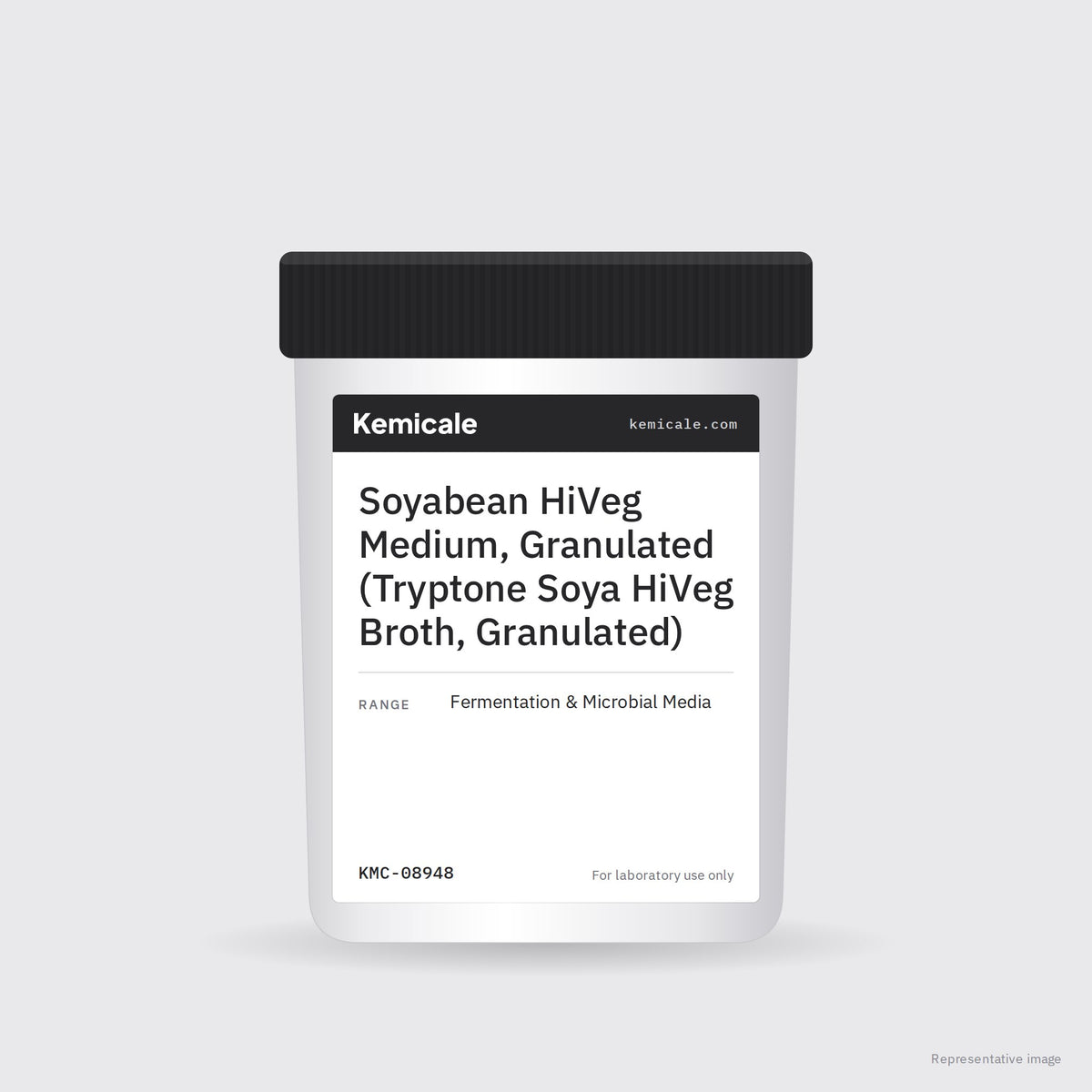 Soyabean HiVeg Medium, Granulated (Tryptone Soya HiVeg Broth, Granulated) – Kemicale representative pack image