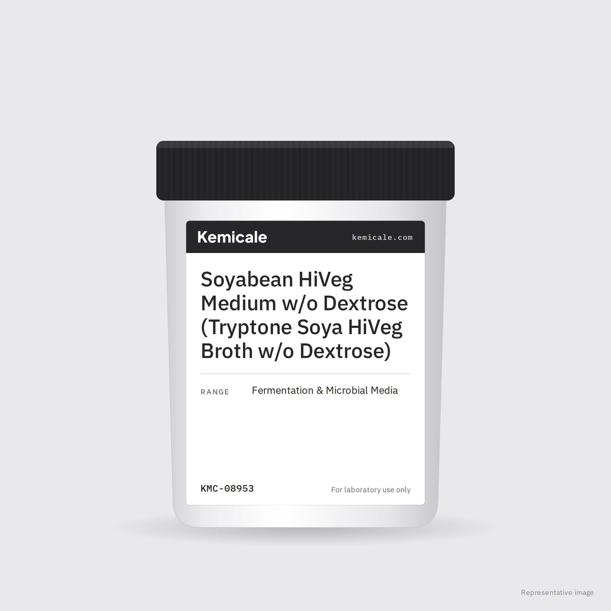 Soyabean HiVeg Medium w/o Dextrose (Tryptone Soya HiVeg Broth w/o Dextrose) – Kemicale representative pack image