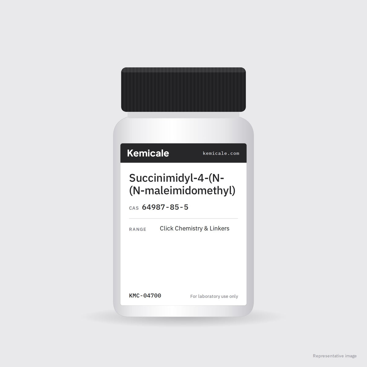 Succinimidyl-4-(N- (N-maleimidomethyl) (CAS 64987-85-5) – Kemicale representative pack image