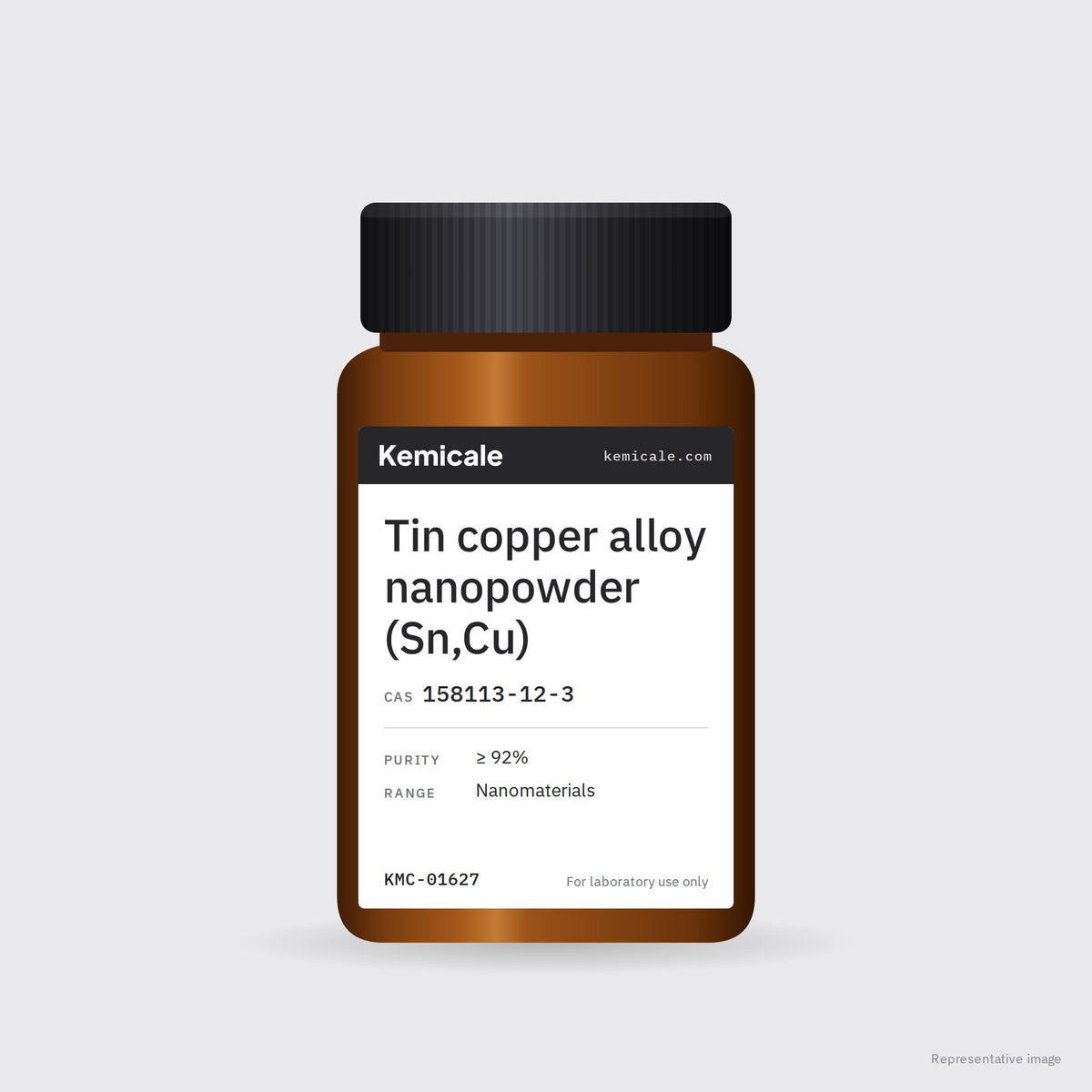 Tin copper alloy nanopowder (Sn,Cu) (CAS 158113-12-3) – Kemicale representative pack image