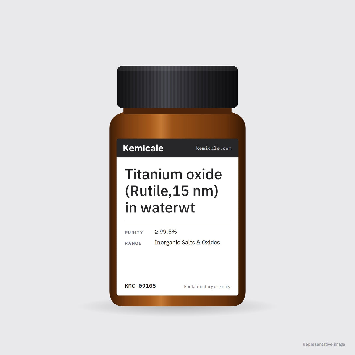 Titanium oxide (Rutile,15 nm) in waterwt – Kemicale representative pack image