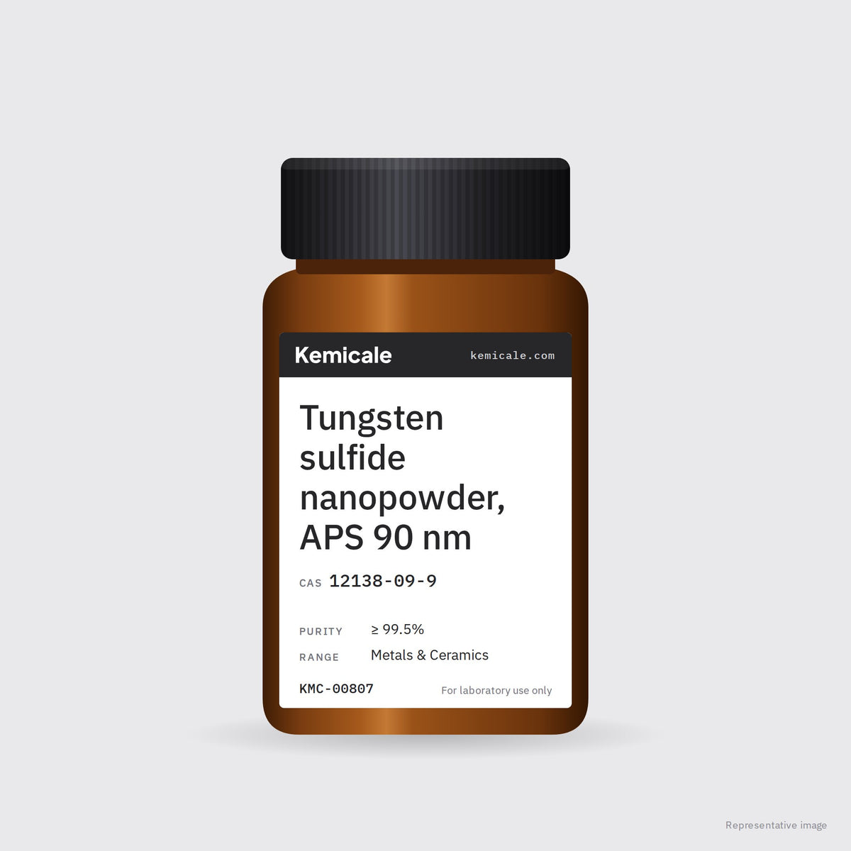 Tungsten sulfide nanopowder, APS 90 nm (CAS 12138-09-9) – Kemicale representative pack image