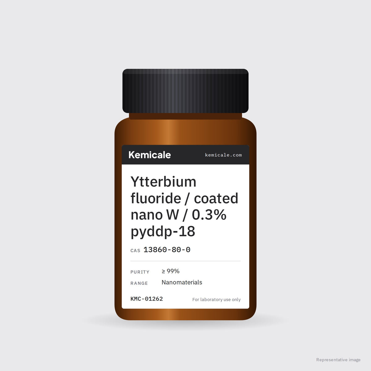 Ytterbium fluoride / coated nano W / 0.3% pyddp-18 (CAS 13860-80-0) – Kemicale representative pack image