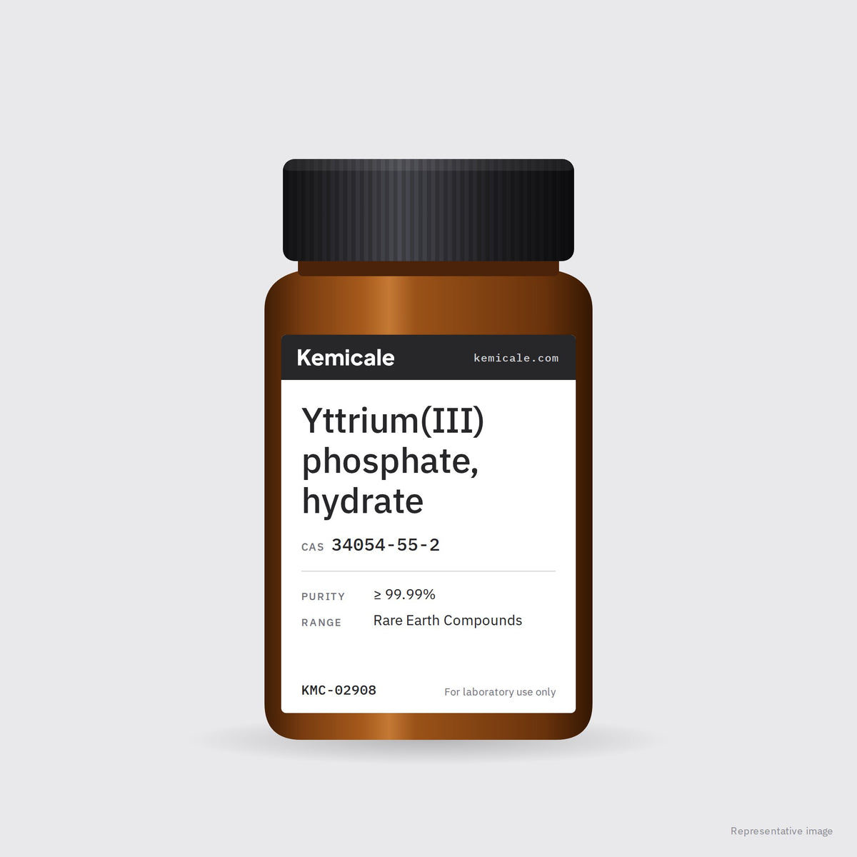 Yttrium(III) phosphate, hydrate (CAS 34054-55-2) – Kemicale representative pack image