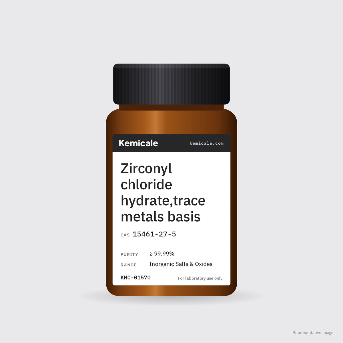 Zirconyl chloride hydrate,trace metals basis (CAS 15461-27-5) – Kemicale representative pack image